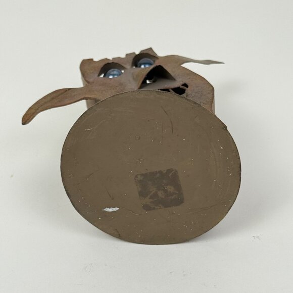 Metal Halloween Ghost Tea-Light Holder Brown Rustic Decor - Picture 5 of 6